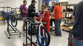 Santa's workshop builds bikes