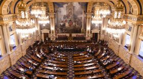The Pennsylvania House floor inside the Capitol building in Harrisburg.