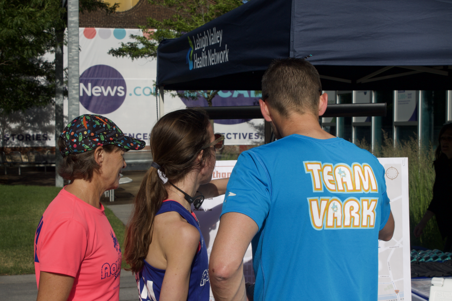 Runners looking over new run courses in Bethlehem