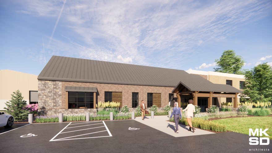 Municipal building draft rendering front
