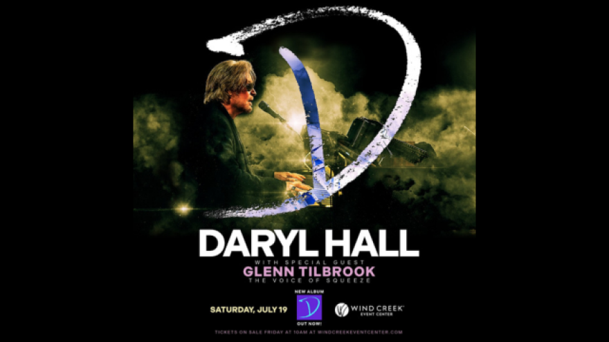 Daryl Hall to play Wind Creek Event Center