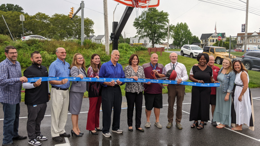 Basketball Ribbon Cut