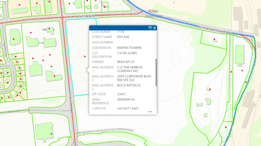 Martin Tower site tax parcel info