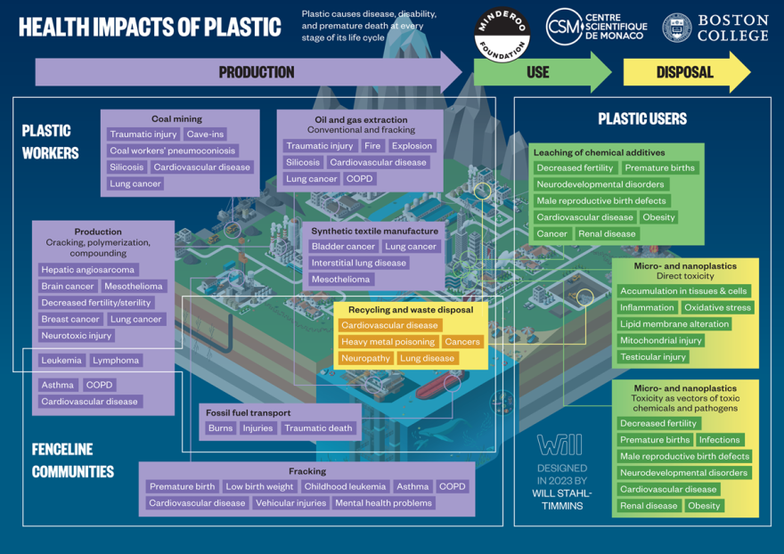 Health impacts from plastic