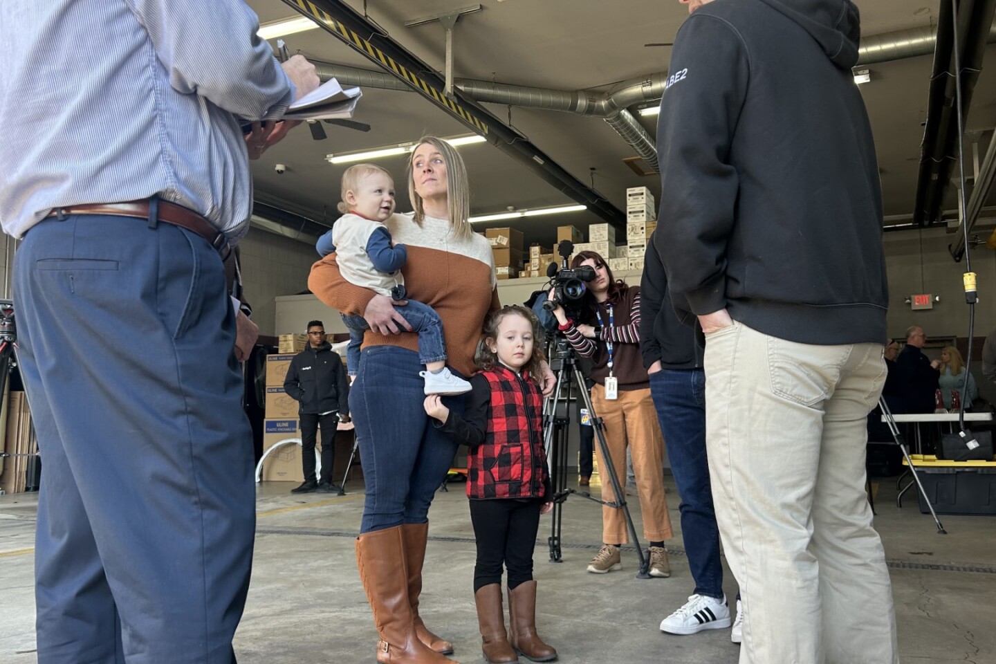 Katie Young and her children