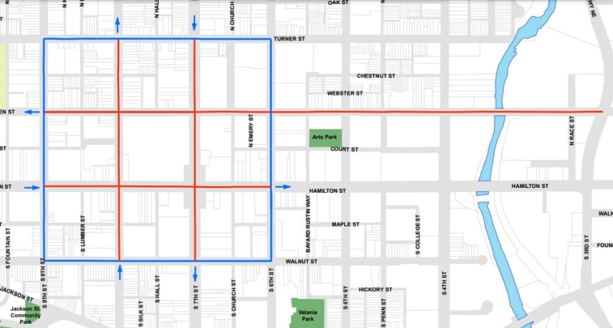 Trump road closure map Allentown.jpg