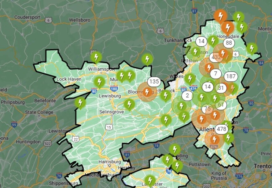 PPL outage map
