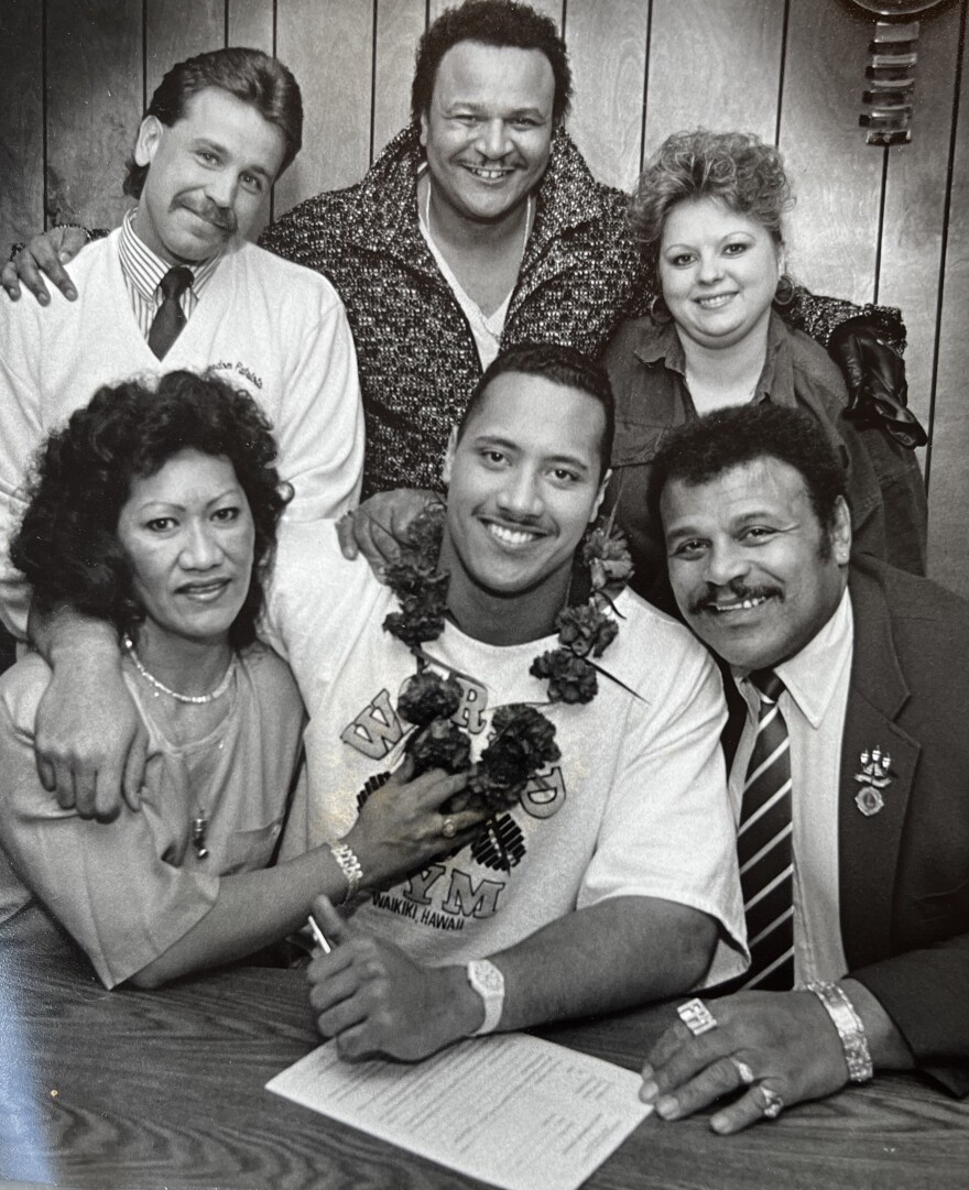 Dwayne "The Rock" Johnson signs his college letter of intent