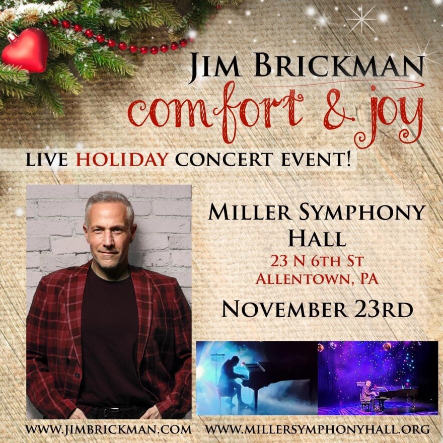 Jim Brickman to play Miller Symphony Hall in Allentown