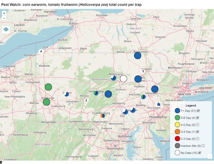 PestWatch map