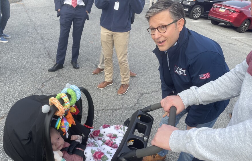 House Speaker Mike Johnson at Farmersville Elementary School on Election Day 2024