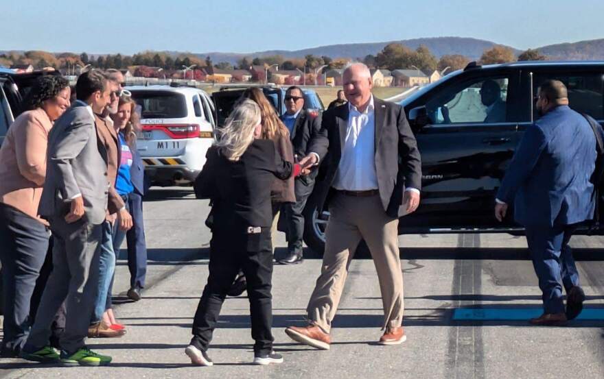Tim Walz at Lehigh Valley International Airport