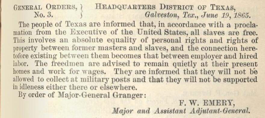 General Orders No. 3