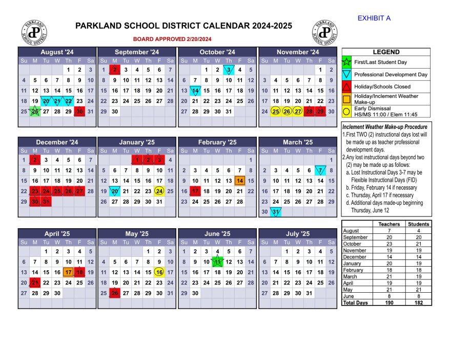 Parkland College Fall 2025 Schedule