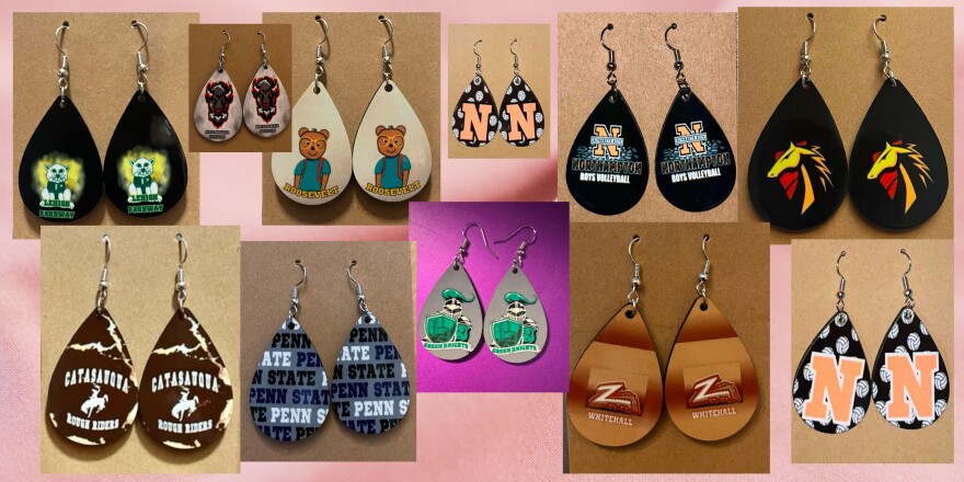 Jennifer Parker school spirit earrings