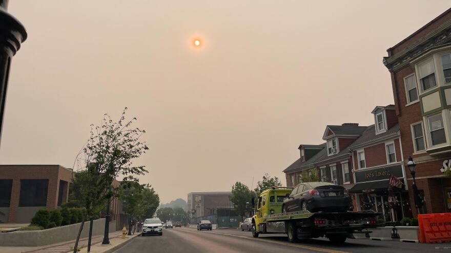 At the corner of New and Broad streets on the North Side of Bethlehem.