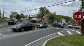 Four-way intersection in Salisbury Township (Emmaus Avenue)