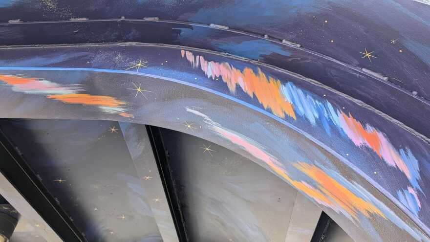 Bus shelter mural