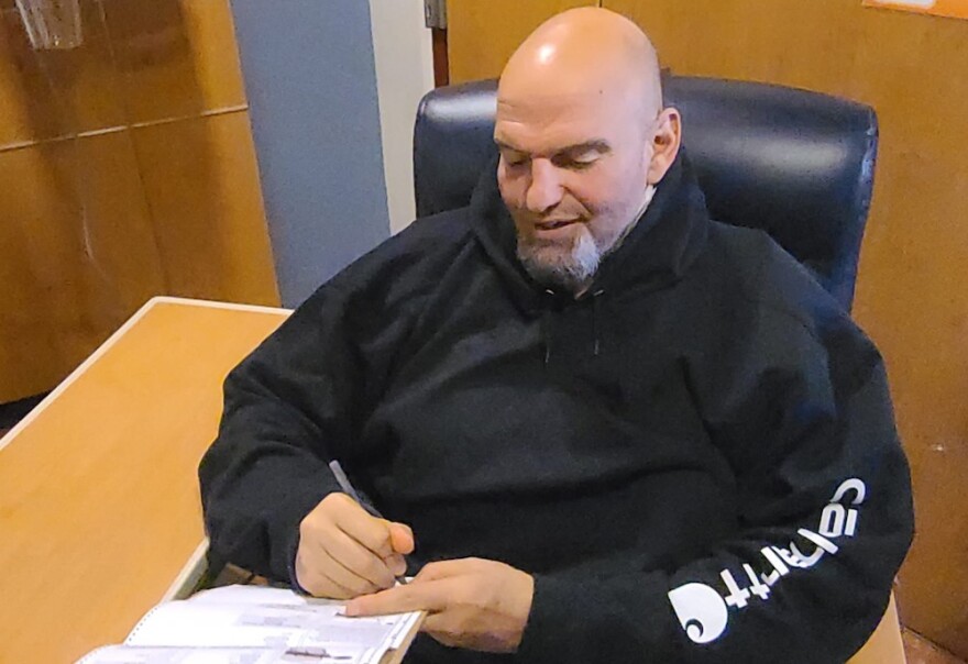 John Fetterman voting