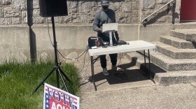 Deejay at the polls on Election Day