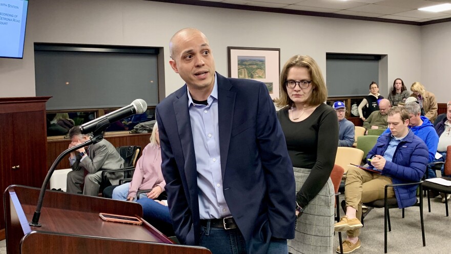 Juan and Lauren Vargas speak at the Upper Macungie Board of Supervisors meeting