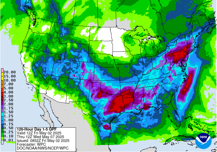 5 day QPF