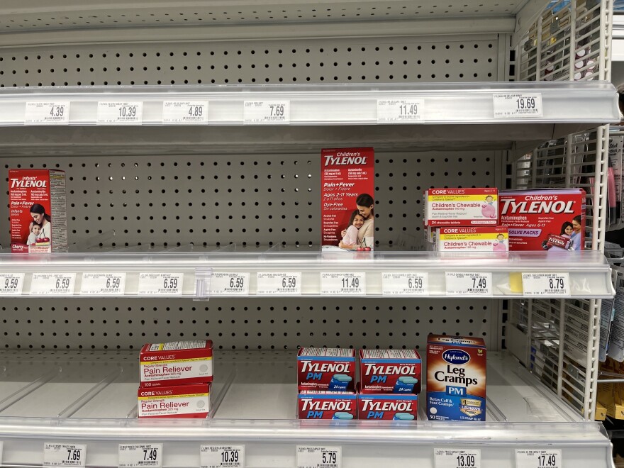 It can be hard to find children's fever-reducing medication in some areas. 