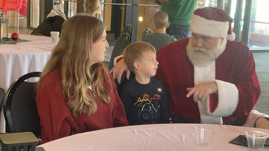 Danny Roebuck talks to kids at ArtsQuest