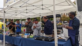 Easton Mayor Sal Panto, Allentown Mayor Matt Tuerk and Philipsburg Mayor Todd M. Tersigni were part of a 3 Mayors Cook Off at Garlic Fest.