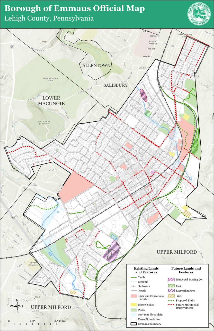 Emmaus Borough Map