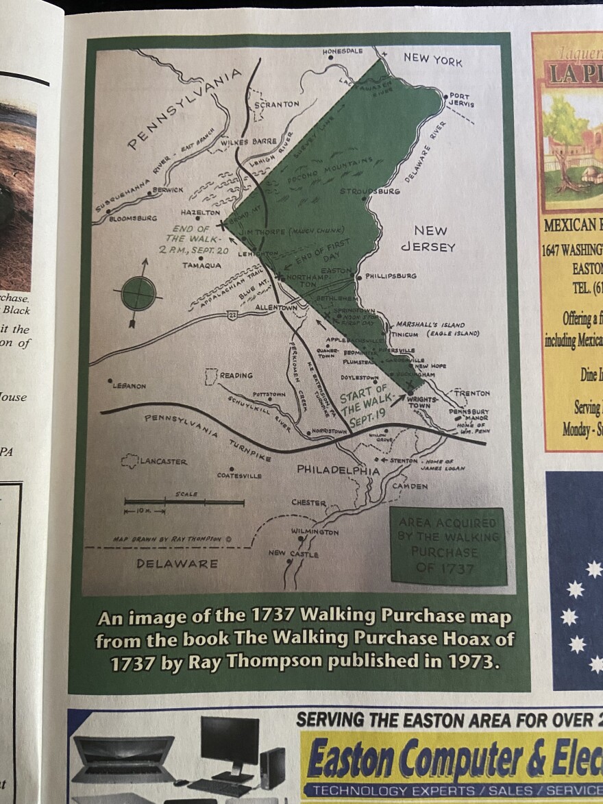 The Walking Purchase map