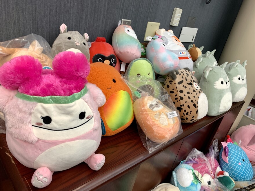 A table of squishmallows