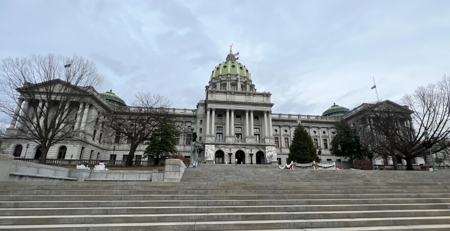 The capitol building in Harrisburg.