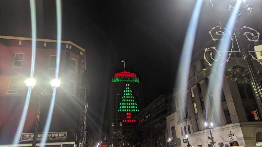 PPL Tower holiday lights