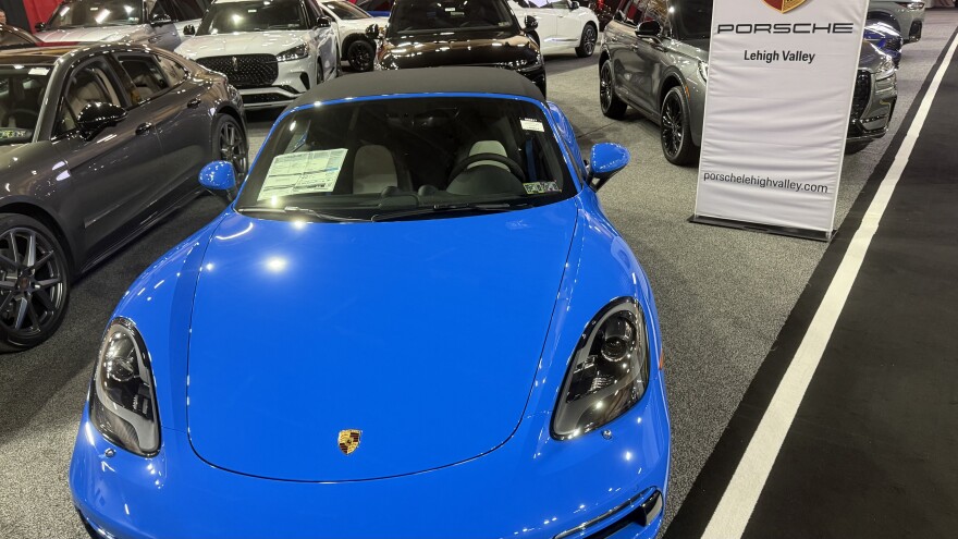 Blue Porsche LV Auto Show