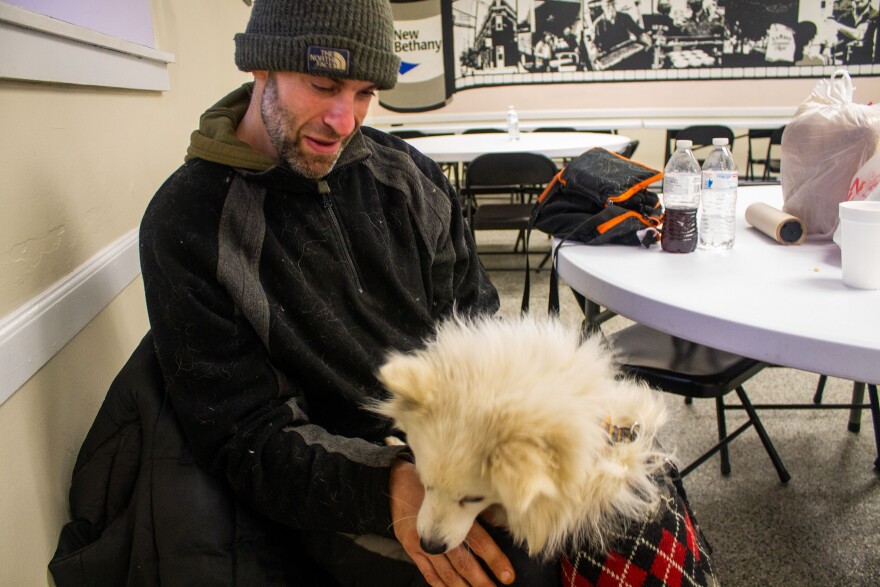 Steven and his dog, Polar