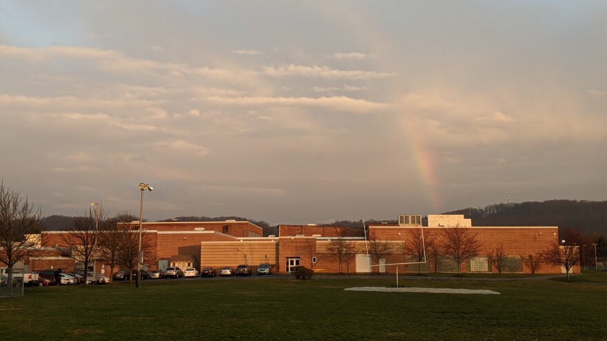 Rainbow over Emmaus High School