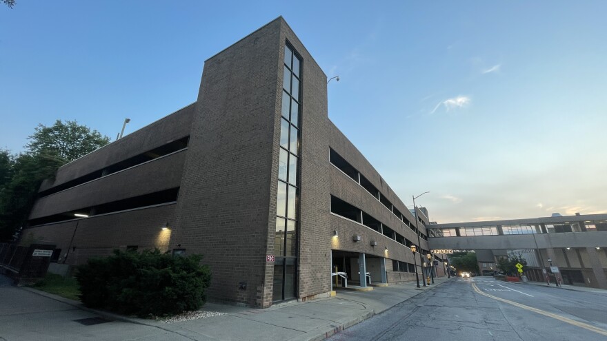 Walnut Street Garage from the street