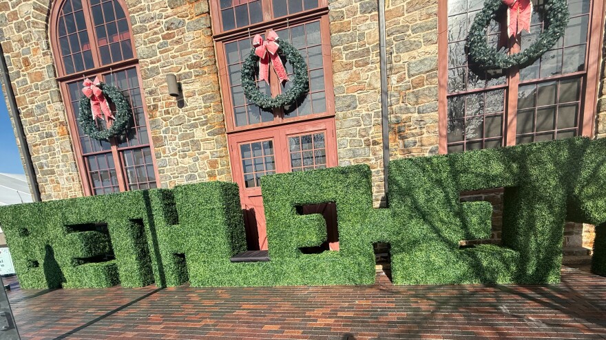 Bethlehem sign at Chriskindlmarkt