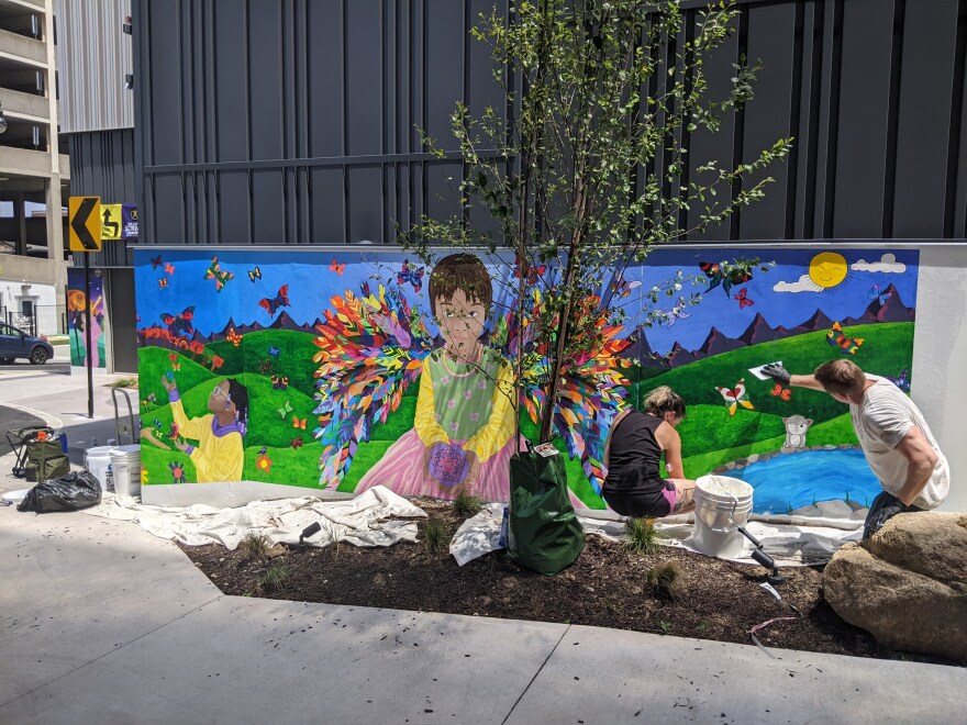 Da Vinci Science Center mural