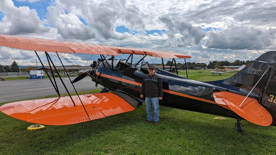Dan Wilkins and his plane