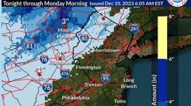 Snow forecast with Dec. 10, 2023, storm