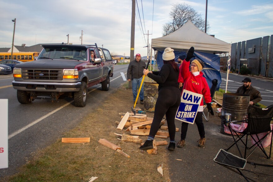 Mack Trucks picket line