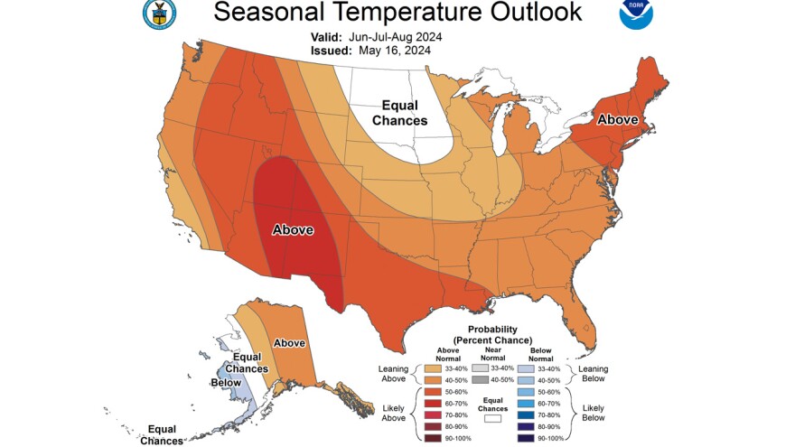 NOAA's Seasonal Temperature Outlook