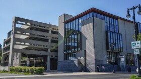 Easton City Hall, parking, deck
