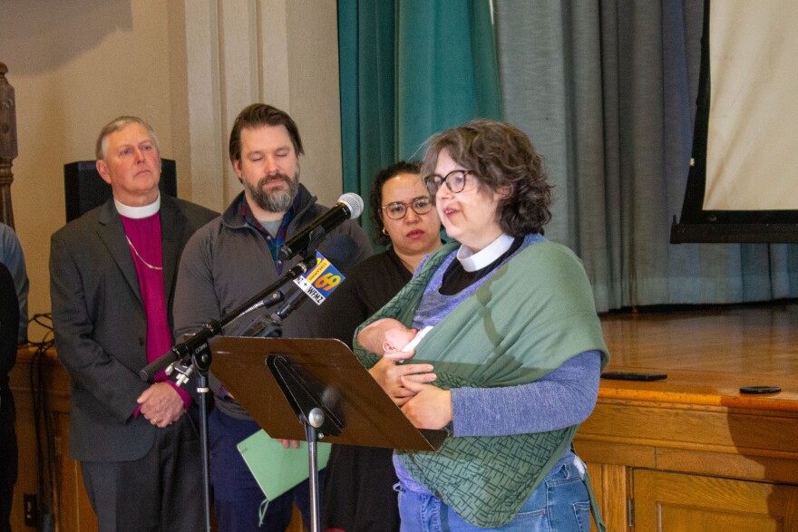 Rev. Maryann Sturges with baby Cora