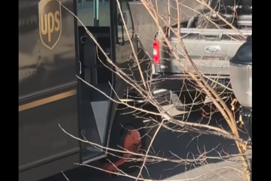 UPS truck booted