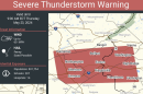 Severe thunderstorm warning issued May 23, 2024