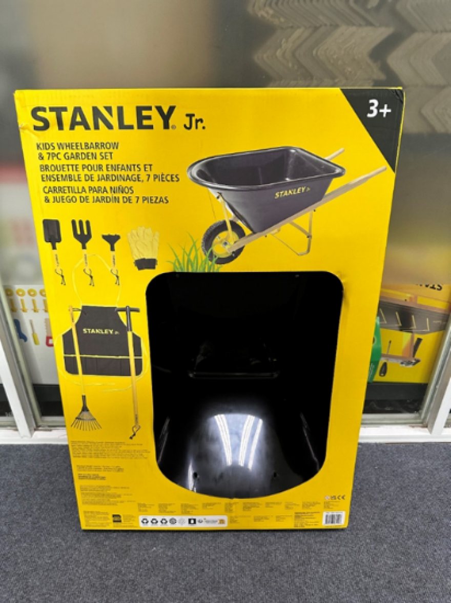 Stanley Jr. Kids Wheelbarrow and 7-piece Garden Set