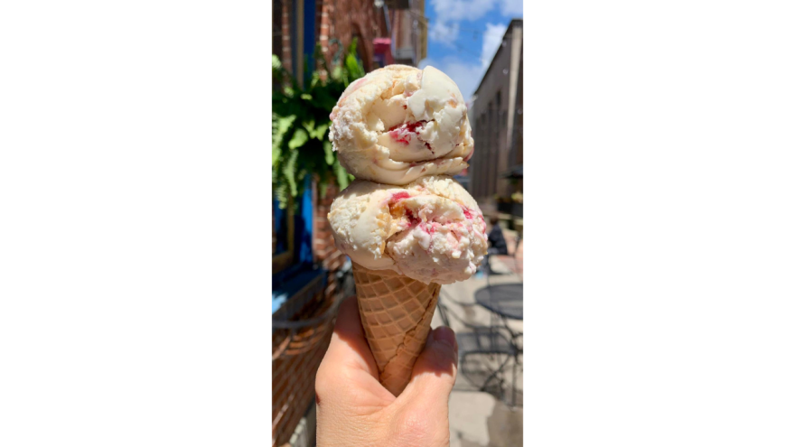 PB&J ice cream cone